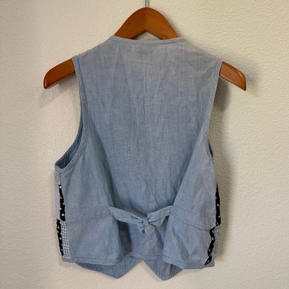 Vintage Casey & Max Floral Patchwork Denim Vest Women’s Size Medium - Picture 5 of 5
